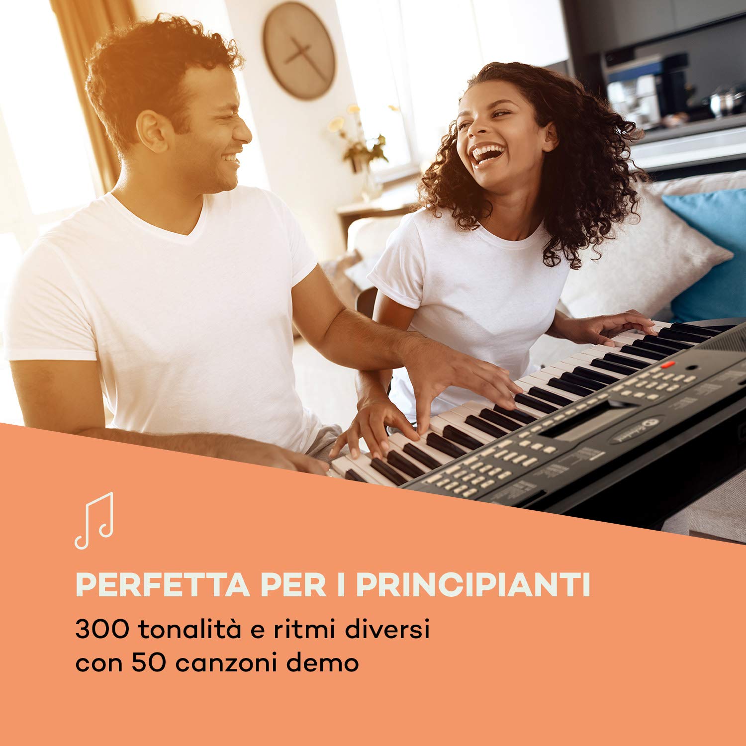 Schubert Etude 61 MK II Digital Keyboard - Tasten-Keyboard, 61 Tasten, Klavier, E-piano, Lern- und Aufnahmefunktion, 50 Demo-Songs, 300 Klänge/Rhythmen, Netz- und Batteriebetrieb, schwarz