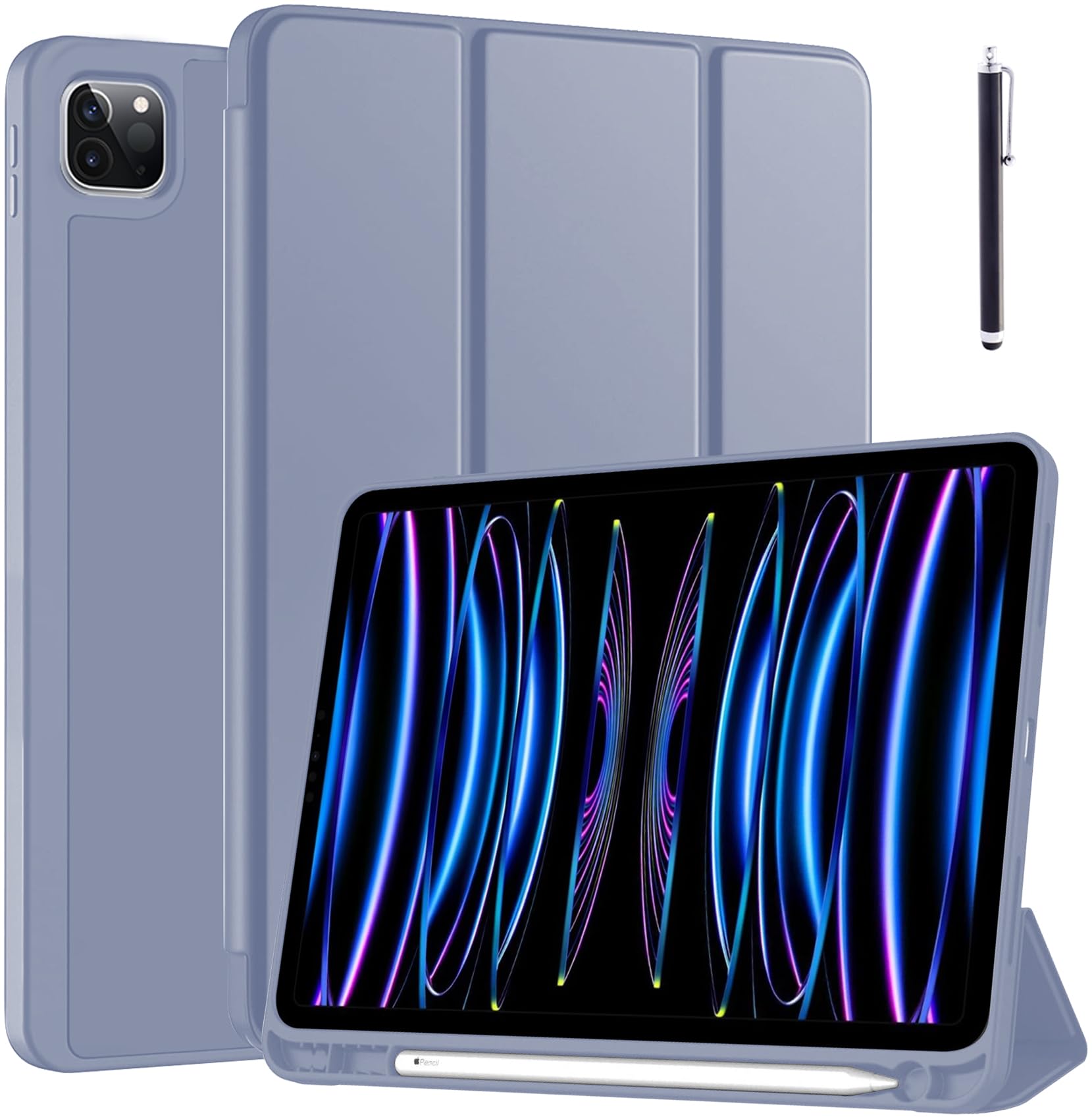 Robustrion Flip Stand Case Cover for iPad Pro 11 inch Case 3rd Gen / 4th Gen 2022 M1 [Auto Sleep Wake] with Pencil Holder - Lavender (B0BH3VC7CR) Amazon Price History, Amazon Price Tracker