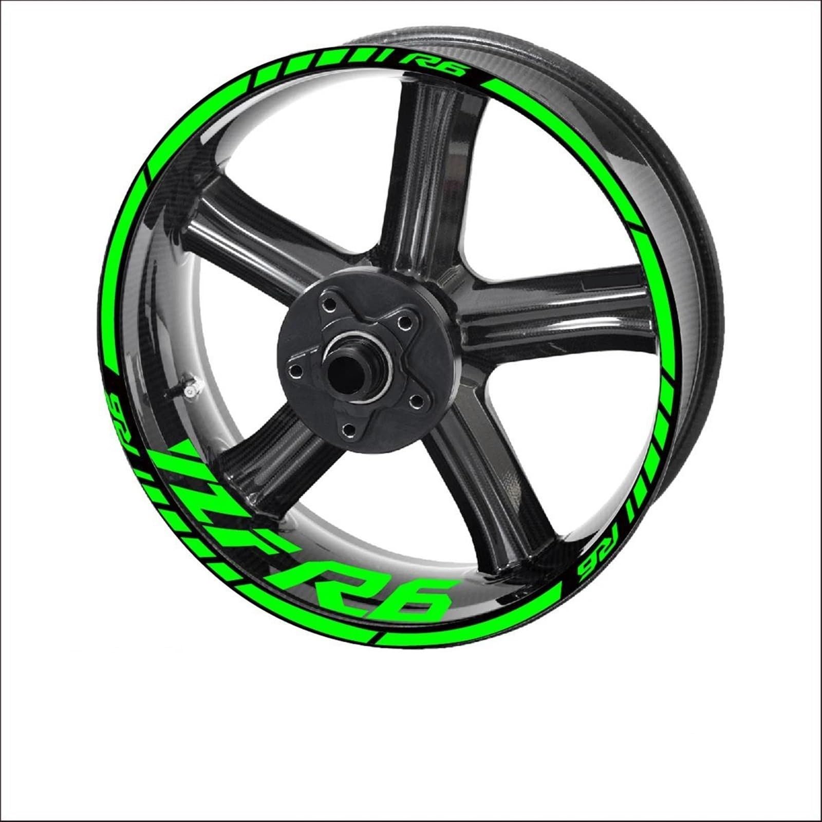 Motorcycle Accessories Reflective Rim Edge Stripes Wheel Stickers for Yamaha YZF R6 YZF-r6(Style 5)