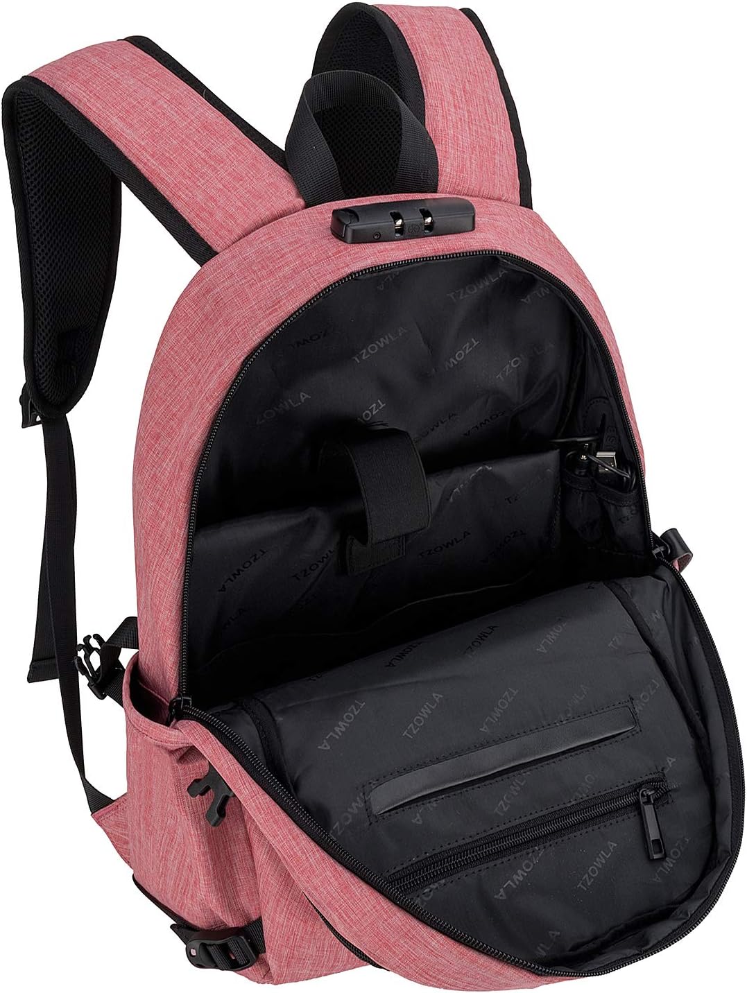 Blасk Frіdау - 40% оƒƒ Tzowla Business Laptop Backpack Water Resistant Anti-Theft College Backpack with USB Charging Port and Lock 15.6 Inch Computer Backpacks for Men, Women Girls, Casual Hiking Travel Daypack(Red)