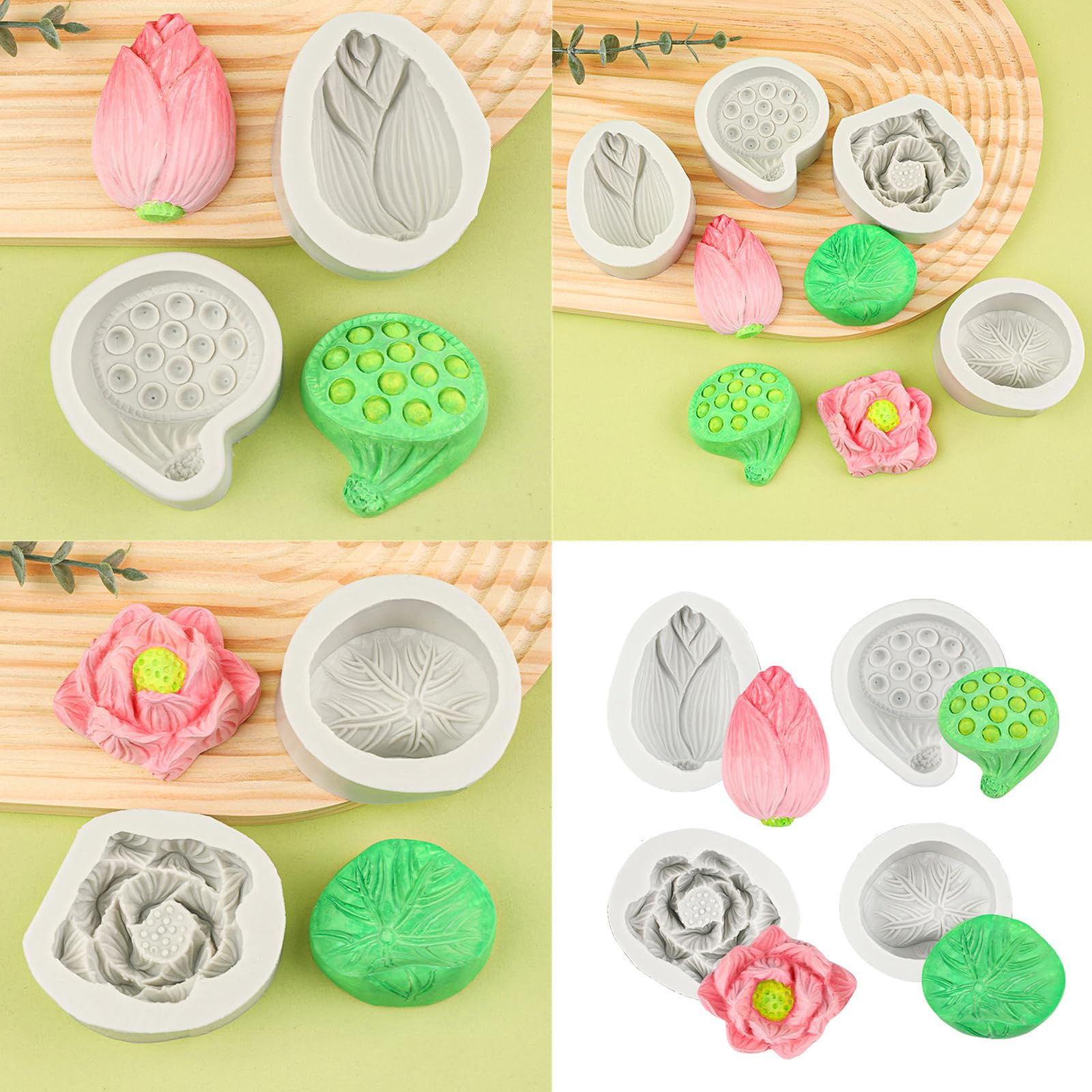 Intricato Lotuses Stampo In Silicone Per La Cottura Della Torta Sapone Artigianato Strumento Da Cucina Portatile Rilasci Facile Design Flessibile Della Torta D