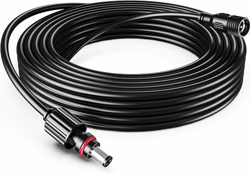 10FT DC Power Extension Cable 20AWG | for Govee Permanent 2/Elite/Pro, Floodlight & Smart String Lights 2, Help to Connect with Power Adapter & Control Box, Black