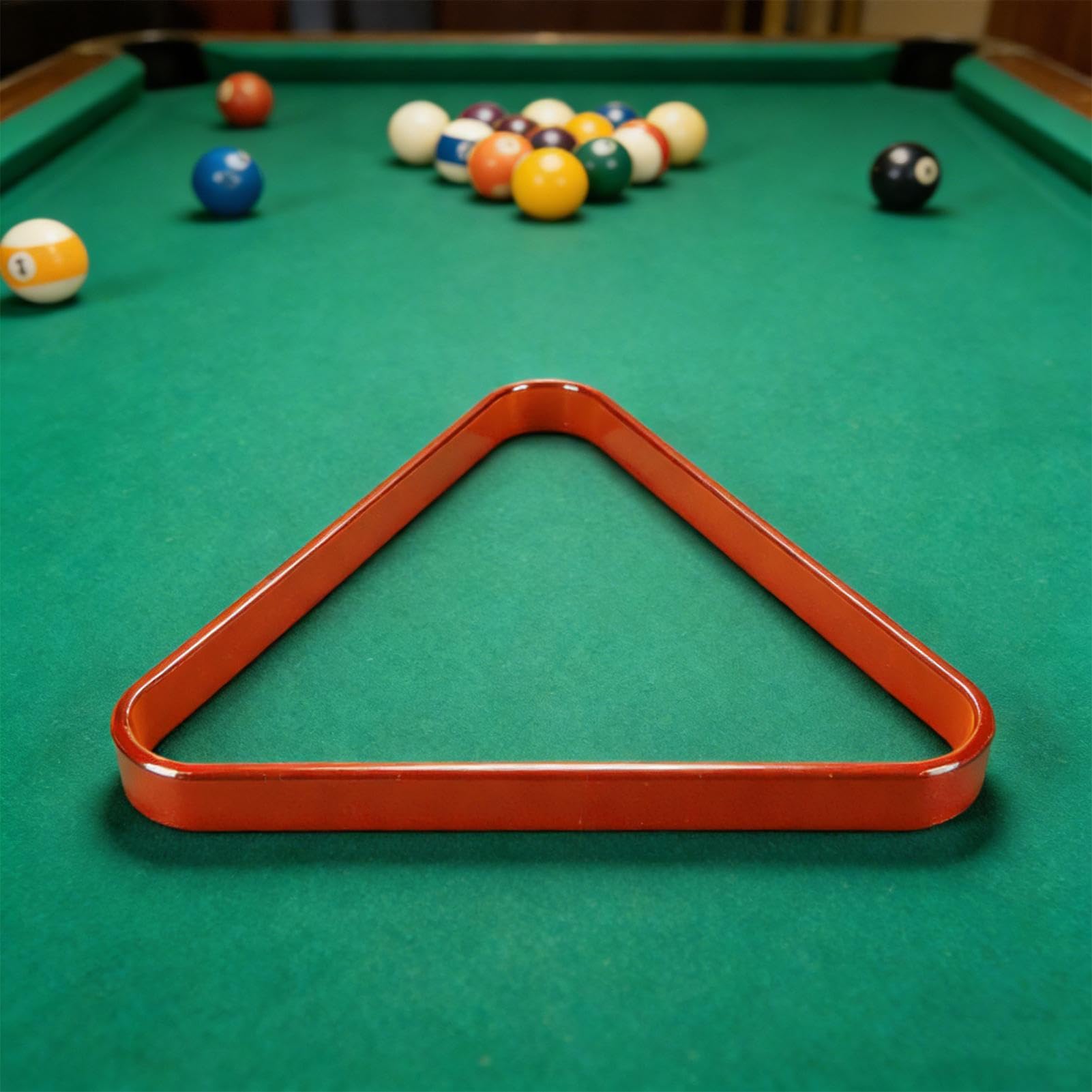 qokeeu Triángulo Para Billar | Accesorios Deportivos Americanos Estándar | Triángulo De Mesa Para Billar,Para Casa Sala De Juegos Club Bar Partidos Entrenamiento Jugadores Aficionados — view 9