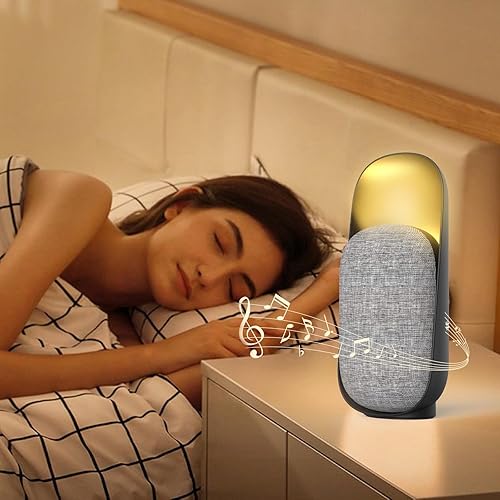 Miniatura 8 de Luz nocturna 3 en 1 + altavoz Bluetooth + máquina de sonido de ruido blanco, máquina de sonido multifuncional para bebés, luz nocturna recargable