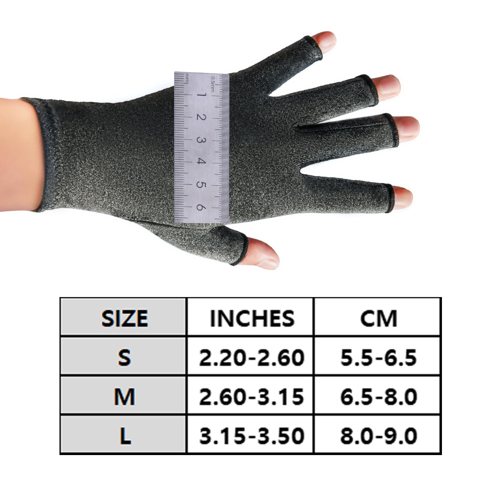 ASTUMH Arthritis Compression Gloves for Women & Men: Fingerless Handwear for Pain Relief, Swelling Reduction, Improved Circulation, and All-Day Comfort – Ideal for Computer Typing and Daily Tasks
