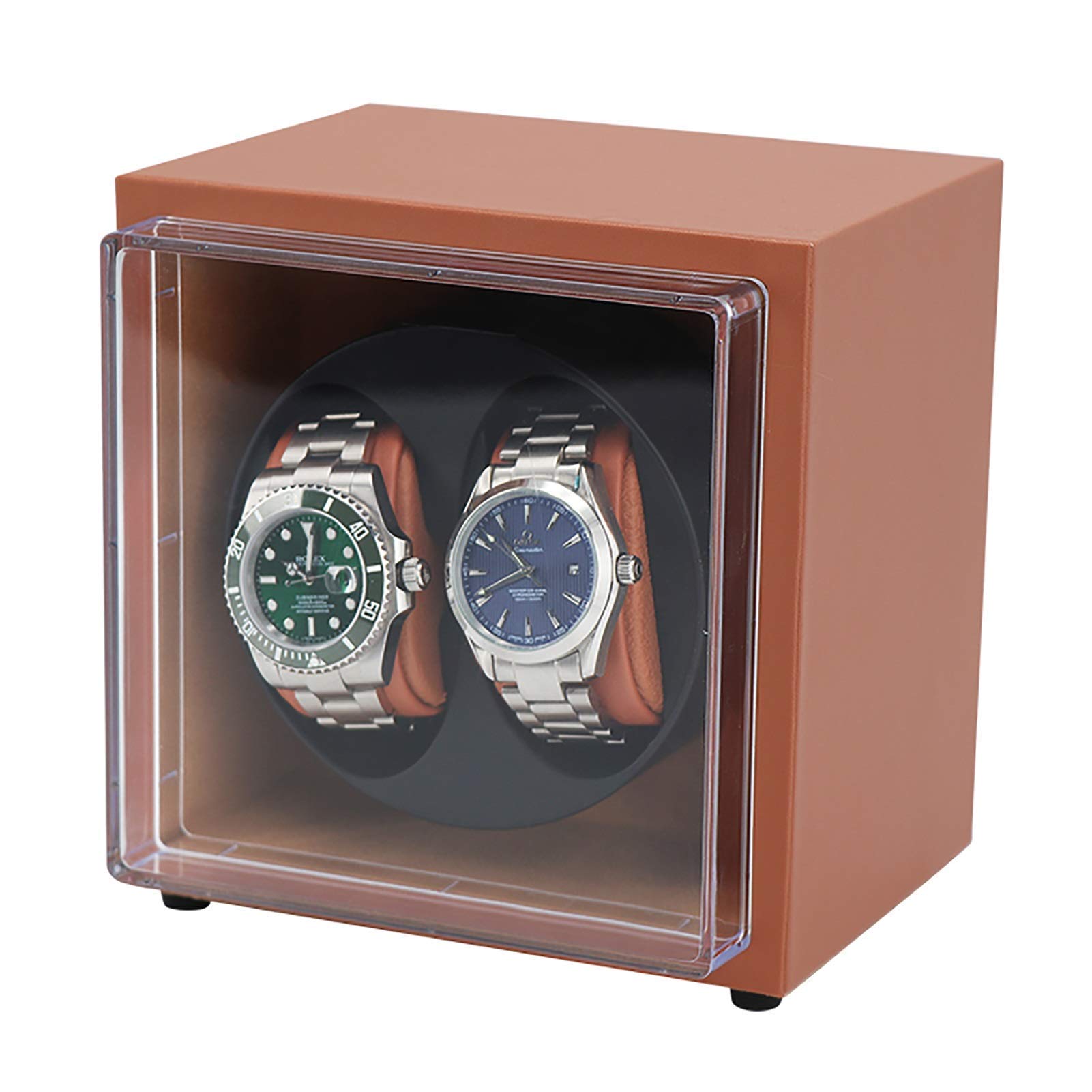 Rotor de relojes automáticos con almacenamiento de dos posiciones y piel PU 6