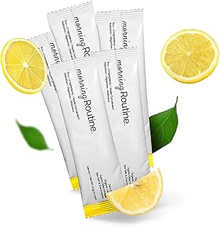 ROUTINE Morning Daily Hydration | Electrolyte Powder Packets with Apple Cider Vinegar, Lemon and Sea Salt | Hydrate Powder, Electrolyte Drink Mix | Keto & Paleo Electrolytes Hydration Powder - 5 ct