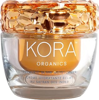 KORA Organics Turmeric Glow Facial Moisturizer, Hydrating Face Cream to Soften & Plump Skin, For Oily and Combination Skin, Certified Organic & Cruelty-Free, 1.69 Fl Oz