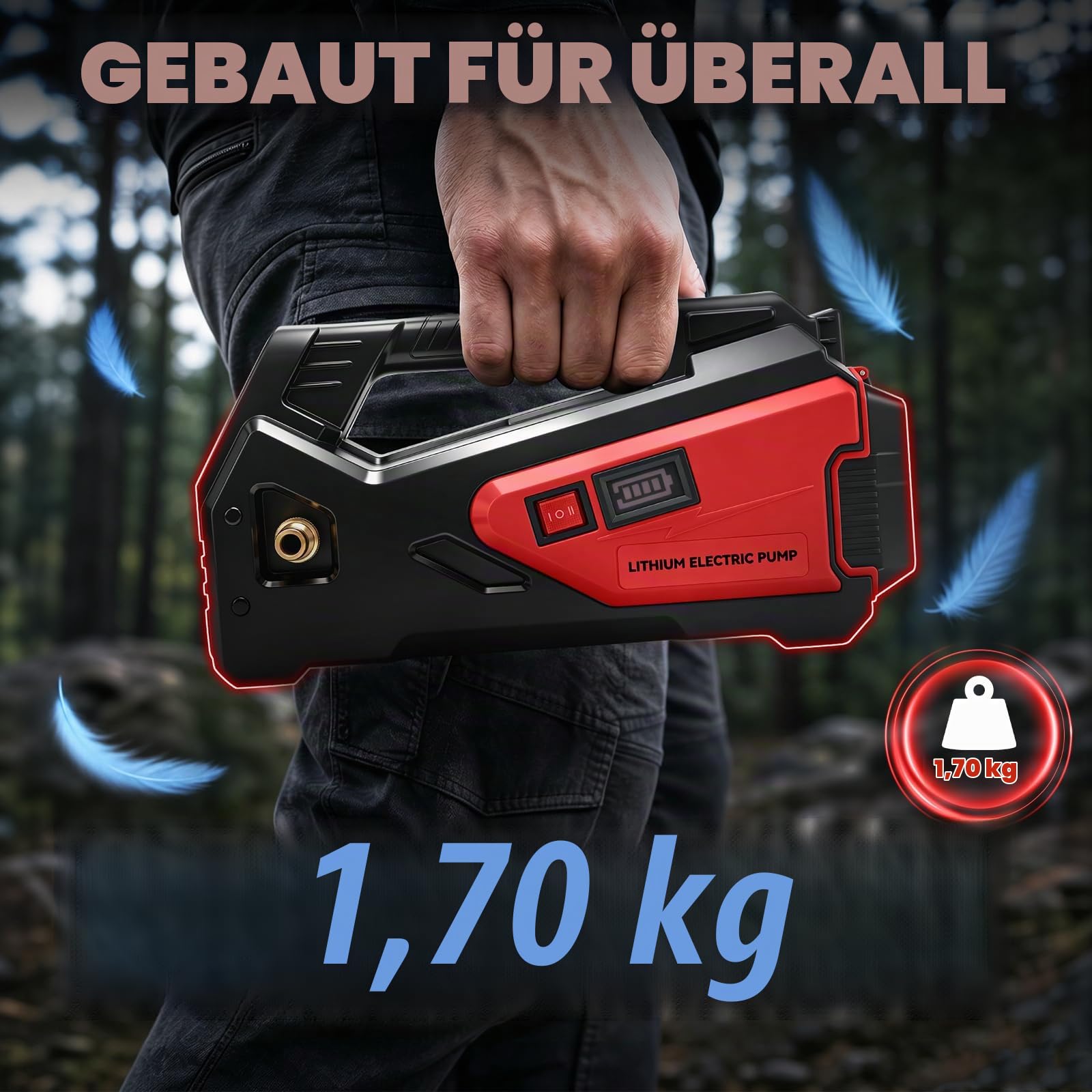 Wasserpumpen für Milwaukee 18V Akku(Ohne Akku),kabellose Tragbare Pumpe