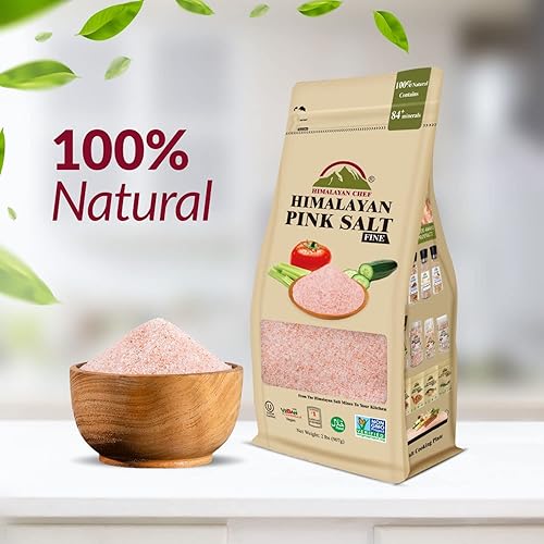 Miniatura 2 de Himalayan Chef - Sal rosa del Himalaya, grano fino, 2 libras (paquete de 2)