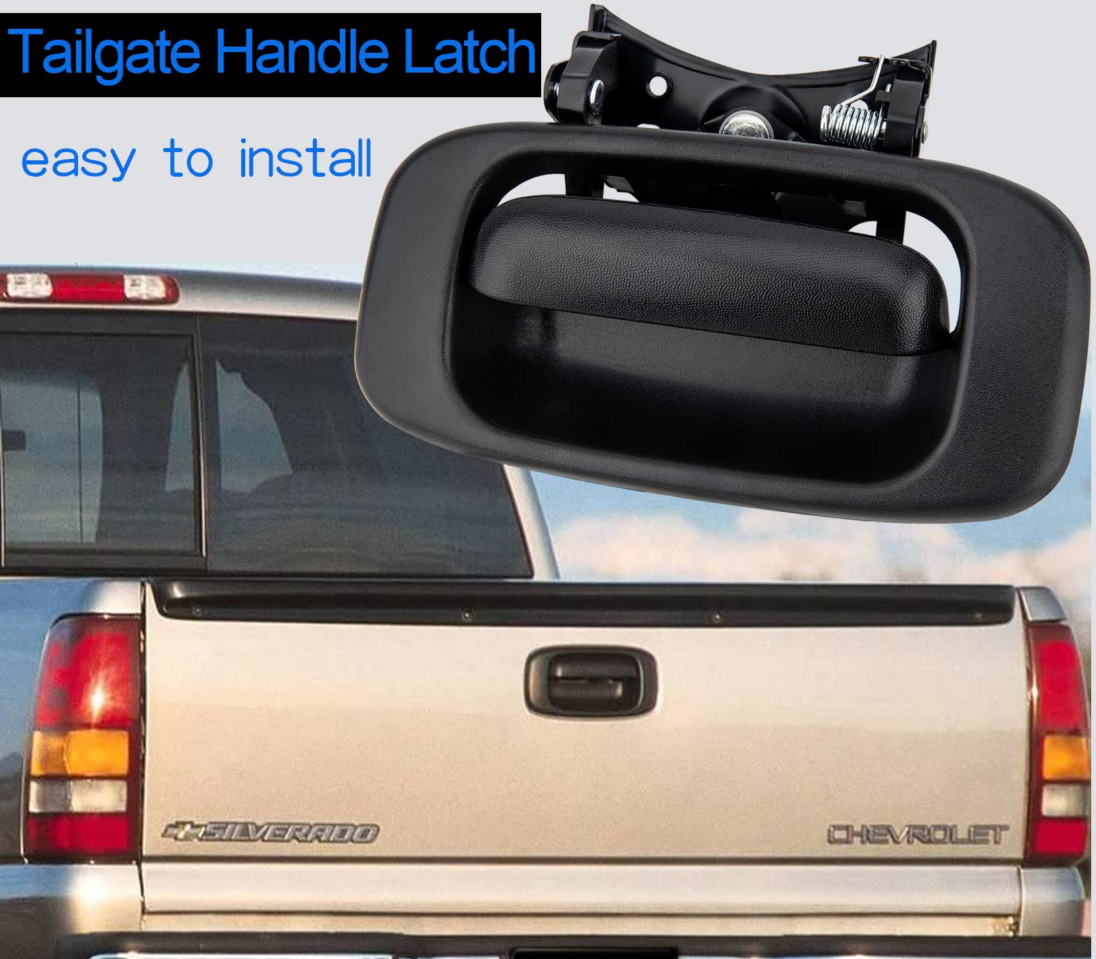 Serratura Porta Legno Maniglia Portellone Posteriore Per GMC Sierra 1500 2007-2013 - Set Di 2 Primerate, Con Serratura Ricambi Evan-Fischer Per