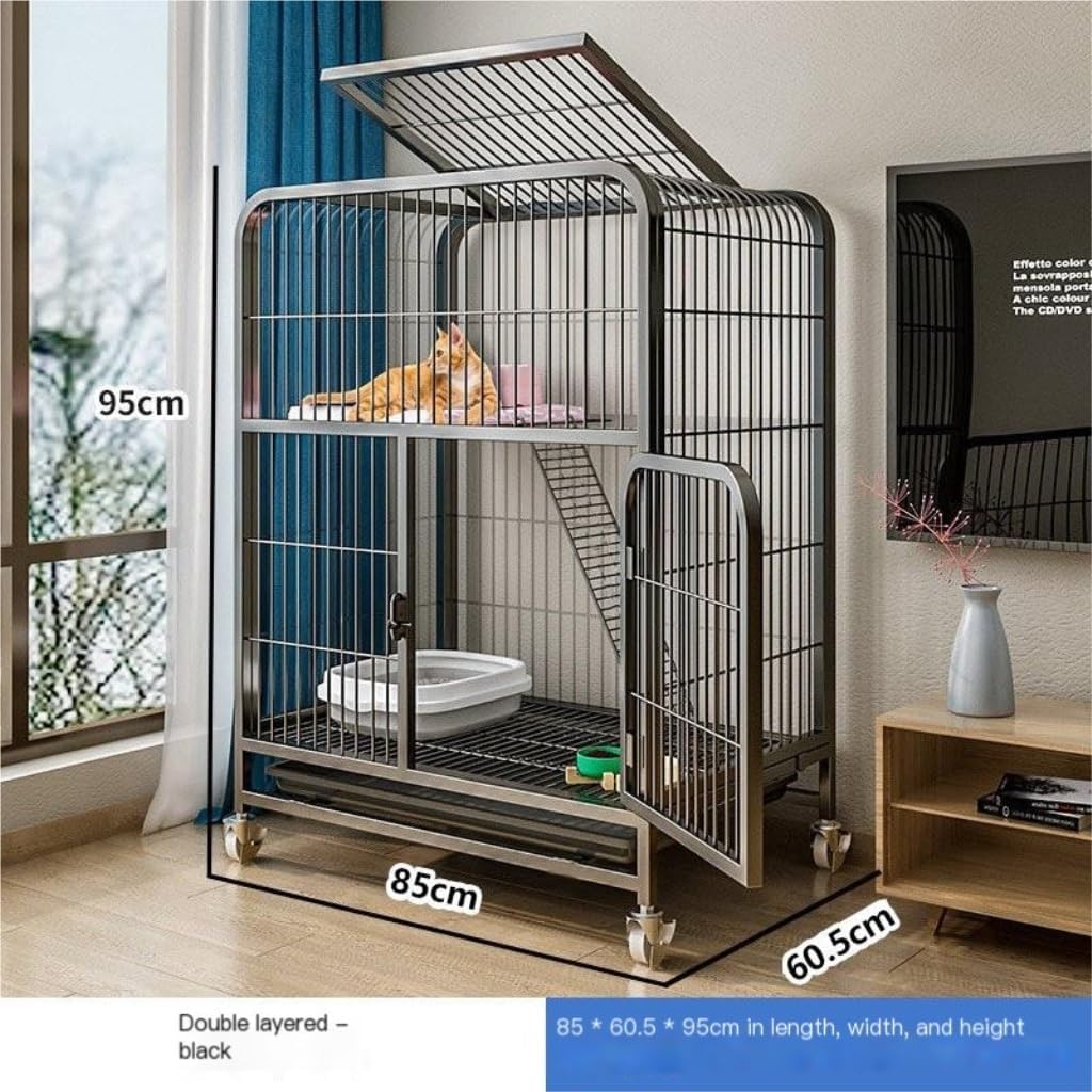 猫の家 猫ケージ 3階建てキャットヴィラ 2階建て猫ケージ 猫ケージ 猫の巣 キャットハウス 猫クライミングフレーム 猫用品(4)