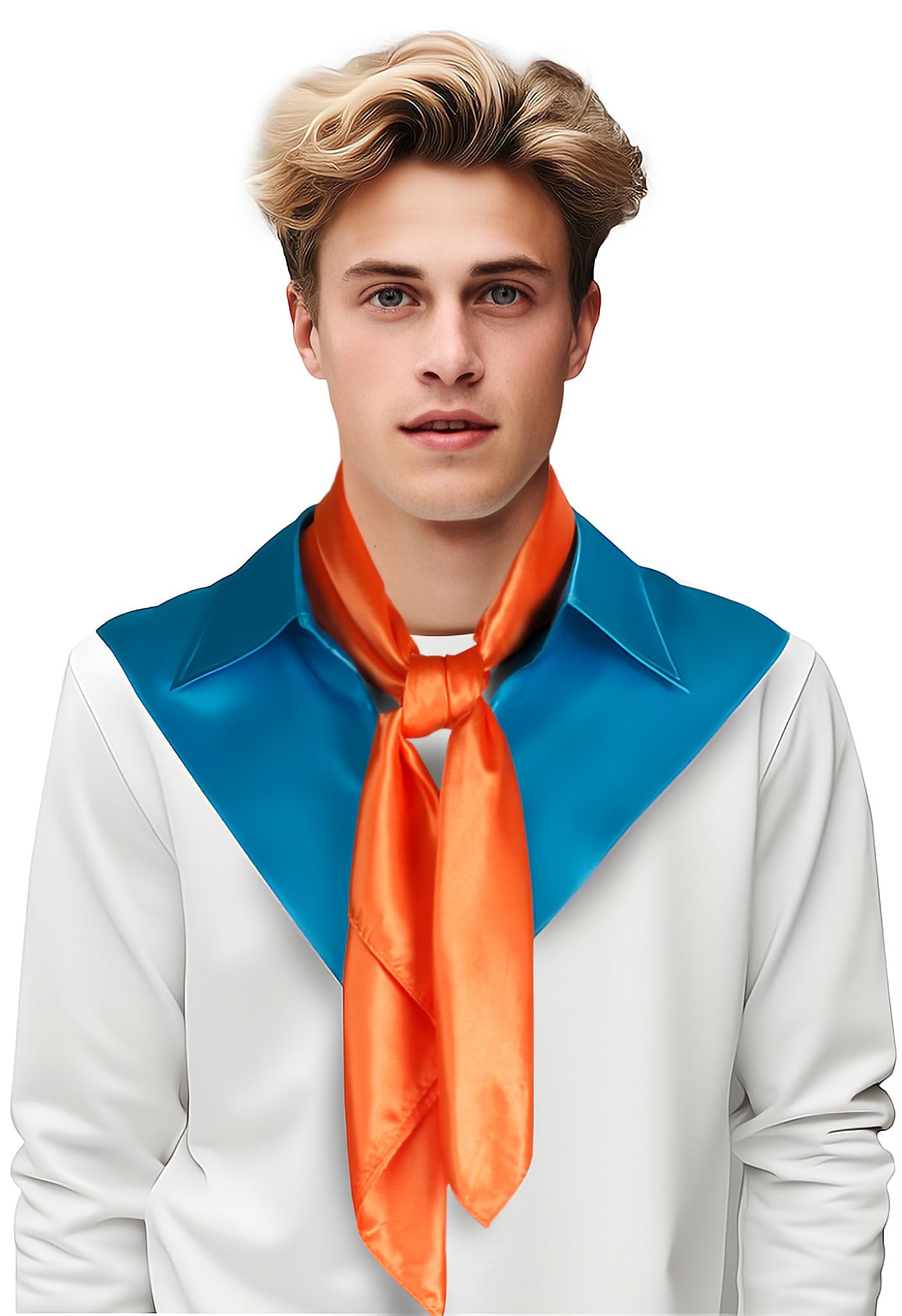 Fred Costume for Adult - Men Fake Collar and Ascot Scarf Halloween Accessories