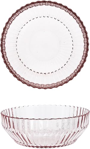 Fortessa Archie - Cuenco de cristal para cereales, 22.8 onzas, color rosa