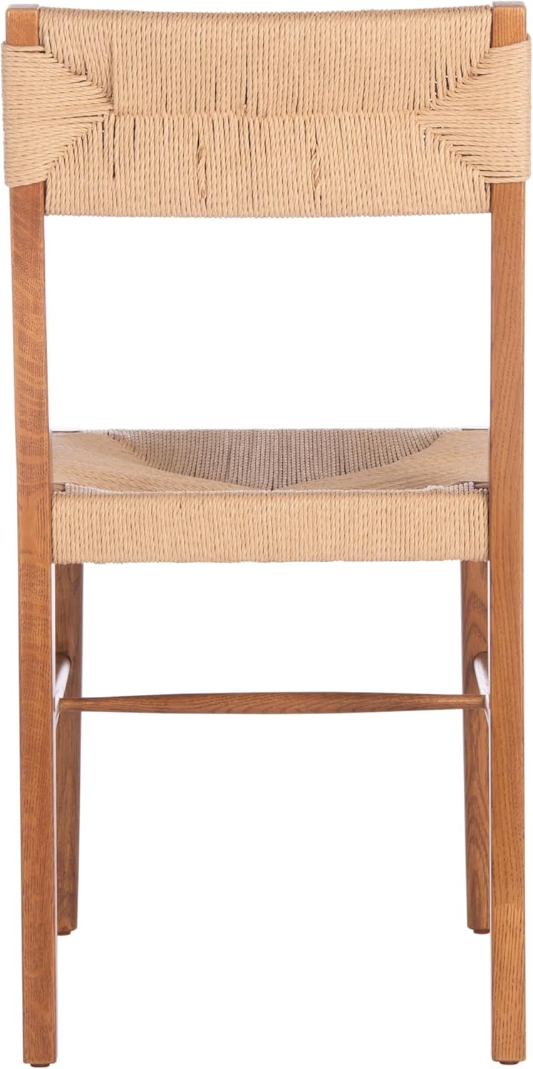 Safavieh Couture Home Collection Cody Natural Rattan Living Room Dining Accent Chair (Fully Assembled) -Set of 2 SFV4104B-SET2