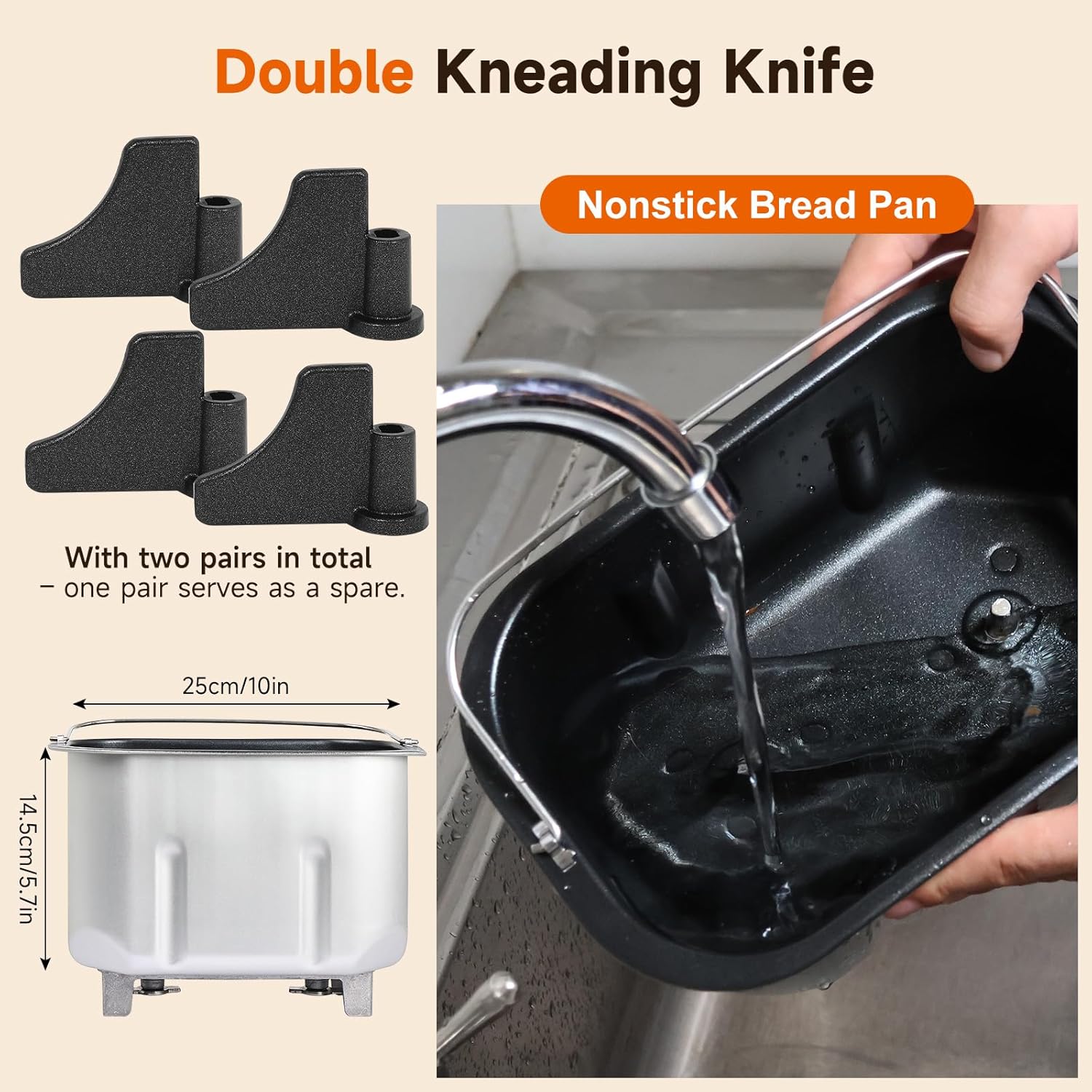 Four-step process for making bread with the Davivy Bread Maker: 1. Put ingredients, 2. Select menu/color/loaf size, 3. Work automatically, 4. Bake is done.