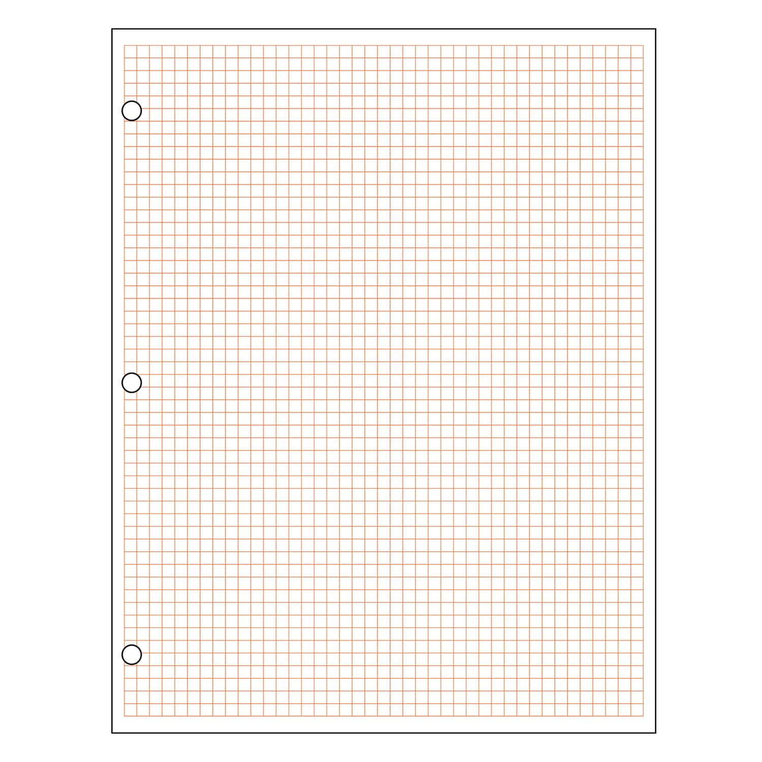 Geyer Instructional Products - Papier quadrillé métrique, carreaux de 1/2 cm, double face, ligné rouge, ramette de 500 feuilles, trois trous perforés