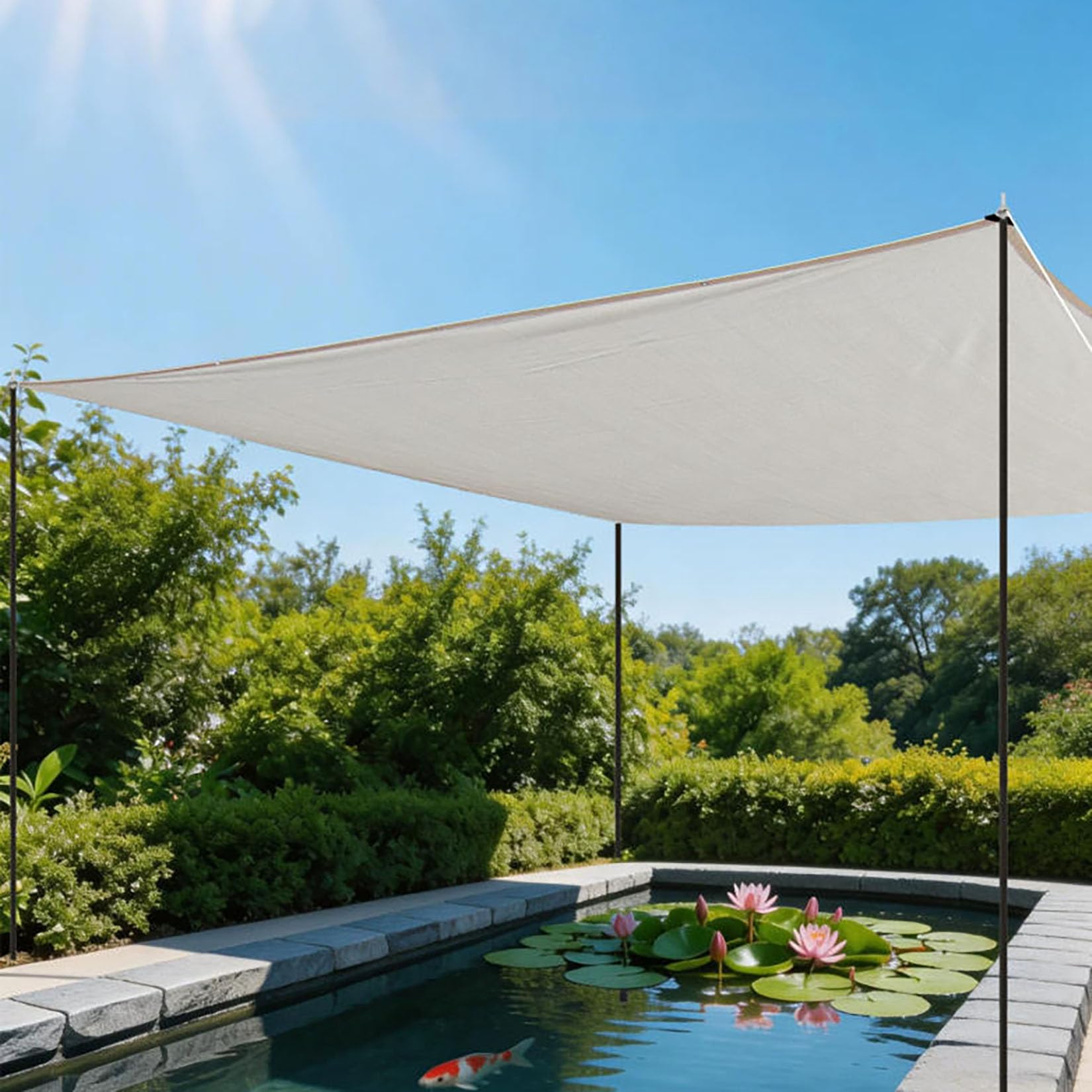 Schattierungsnetz Weiß 90% Schattenrate, UV-Beständiges Schattiernetz mit Ösen,Atmungsaktives Sonnensegel Winddicht Schattennetz für Gewächshaus, Pergola,Garten und Hühnerstall(4X7m)