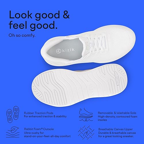 Miniatura 3 de Kizik Athens Comfortable Breathable Knit Slip On Sneakers - Easy Slip-Ons Walking Shoes for Men, Women and Elderly Stylish, Convenient and