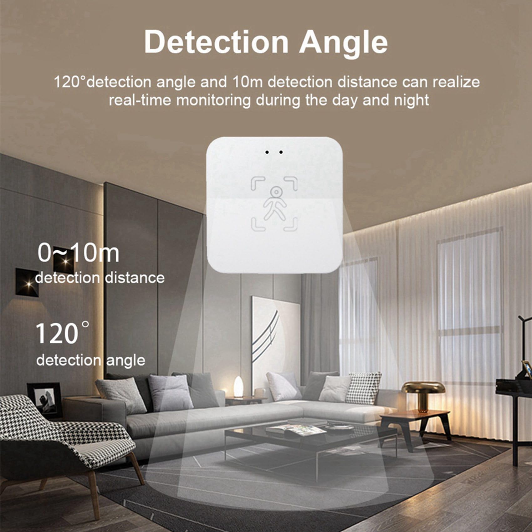 5X Detector de Presencia Tuya Zigbee con Soporte, Sensor PIR Inteligente de Cuerpo Humano, Radar MmWave, Detección de Sensor de Movimiento por Microondas