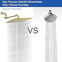 Vista 43 de NearMoon - Cabezal de regadera grande de acero inoxidable cuadrado de lujo en cascada, para instalar en el techo o la pared