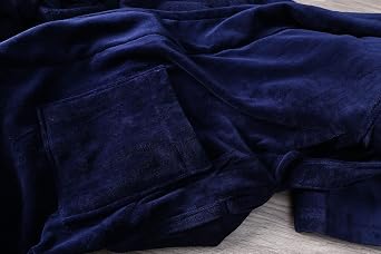 BY LORA Unisex Cotton Terry Velour Hooded Spa Robe