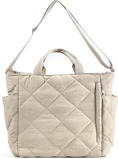 Quilted Tote Bag for Women Puffer Hobo Handbag Lightweight Quilted Padding Shoulder Bag Nylon Padded Crossbody Bag