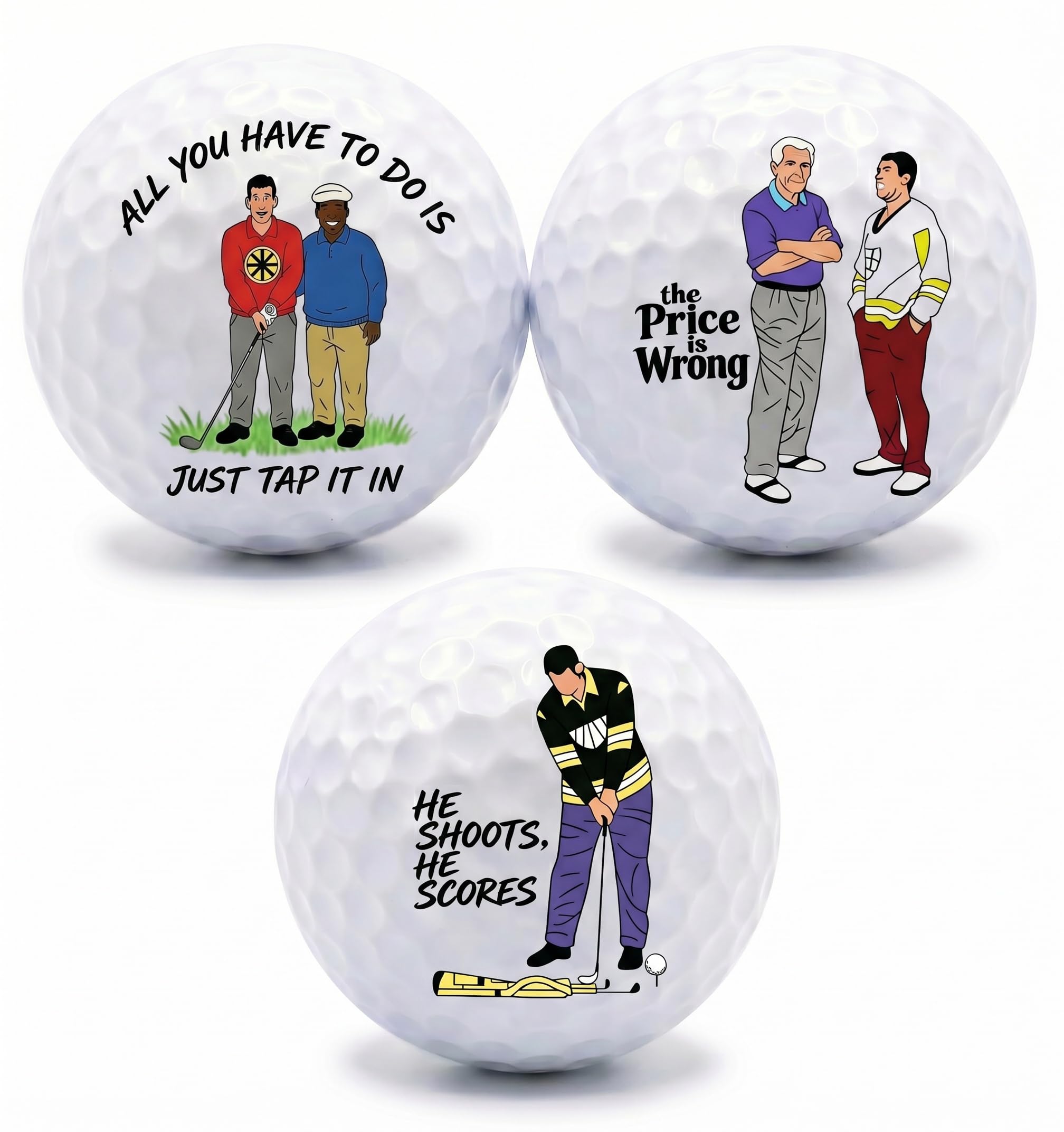 Suxyn Golf Gifts for Men, Funny Golf Gifts, Personalised Golf Balls for Dad Coworkers Golfers Golf Lovers, Novelty Golf Balls for On Course Play, Gifts for Fathers Day Christmas (Combination 1)