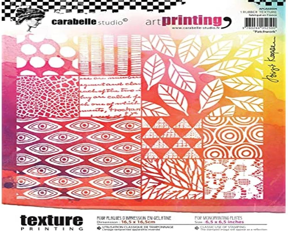 Carabelle Studio Carrabelle Studio Art Printing Square Rubber Texture Plate Patchwork, Multicolor