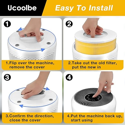 Miniatura 5 de Core 300 H13 True HEPA Pet Care Filtro de repuesto para purificador de aire Core 300 y Core 300S VortexAir, Core 300-RF-PA, amarillo, 2 paquetes