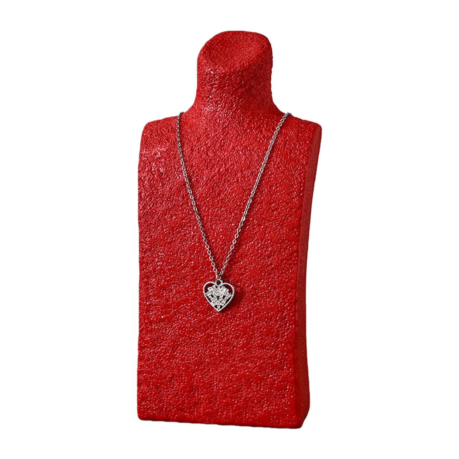 HDOYTXXM Multipurpose Resin Display Model Accommodating Necklaces Earrings and Bracelets Efficient Space Saving Designs Necklace Display Stand