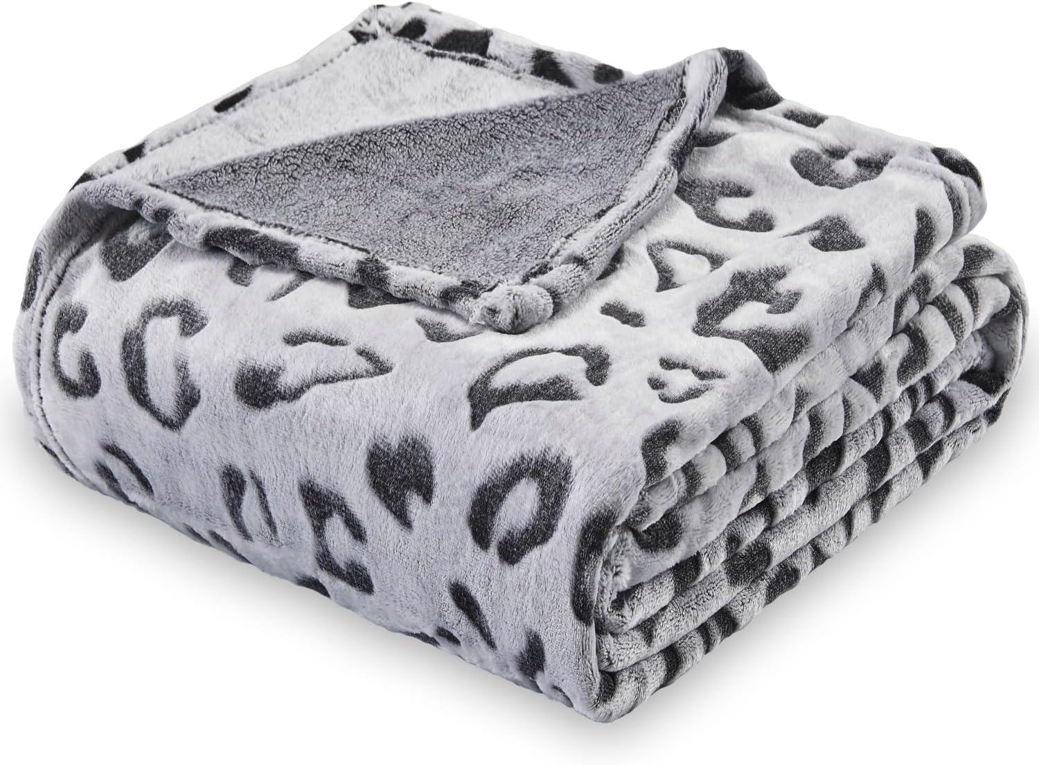 SOCHOW Flannel Fleece Cheetah Print Throw Blanket for Women, Lightweight Super Soft Cozy Plush Blanket, 50 x 60 Inches Black Leopard