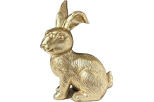 Elegant Brass Bunny Statue for Home Decor - Perfect for Easter, Centerpieces,...