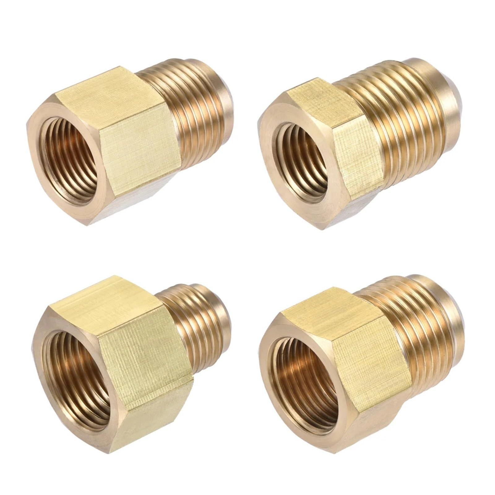 Gas Flare Reducer Adapter 1/4 3/8 1/2 5/8 3/4 Weiblich SAE Auf 1/4 3/8 1/2 5/8 Männlich SAE 45 Messing Fitting Klimaanlage(3I8 to 1I2)
