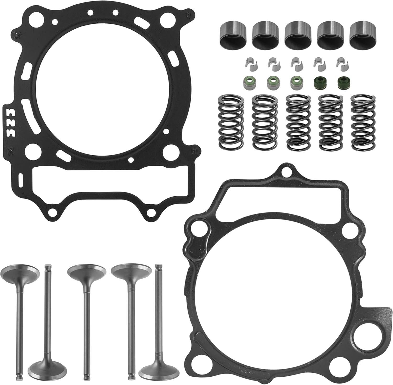 Caltric Cylinder Intake Exhaust Valve Kit Compatible with Yamaha Yfz450R Yfz450X 2009-2013