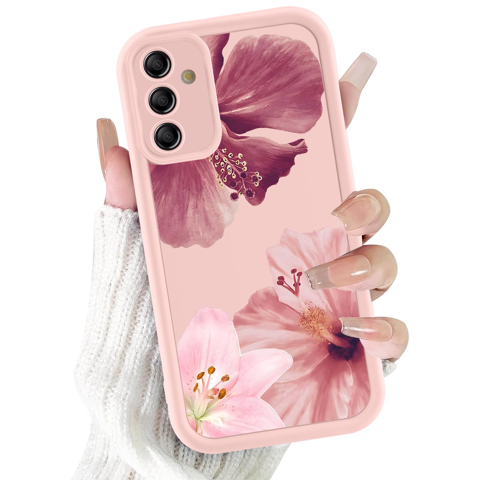 Kivlclri Handyhülle für Samsung Galaxy S26 Plus Hülle 6,9", Aesthetic Rosa Blumen Muster Motiv Design für Mädchen Schutzhülle Kameraschutz Stoßfest Weiche Bunt Rosa Silikon TPU Bumper Case