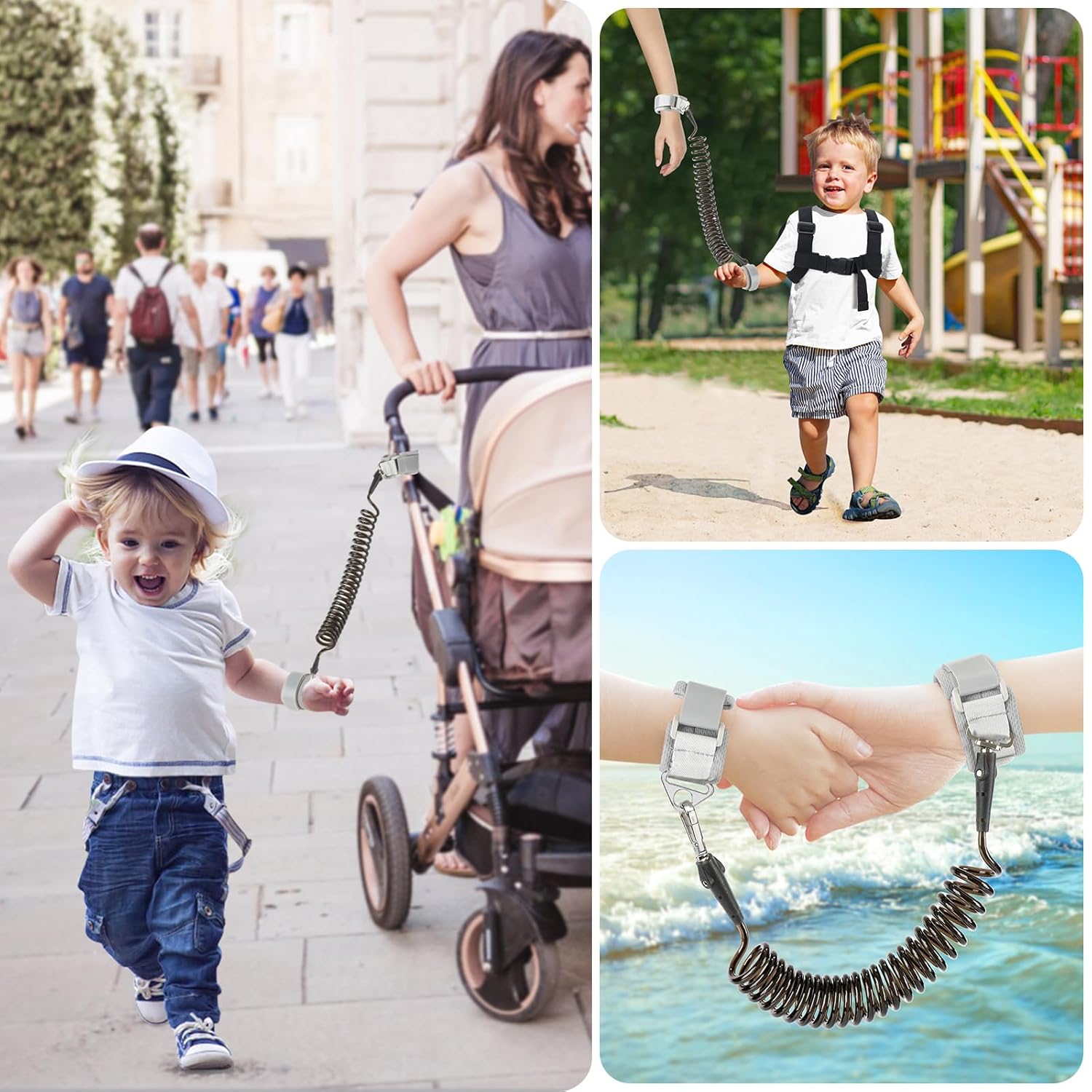 Accmor Toddler Harness Leash, Cute Kids Leash + Black Anti Lost Wrist Link for Outdoor Travel, Adorable Baby Leash Child Walking Harness Wristband Assistant Strap Mini Belt Protector for Boys Girls - Image 7
