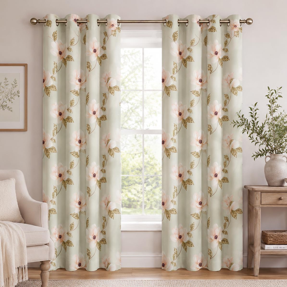 Vendola Blackout Curtains - 7ft Set with Tiebacks -1