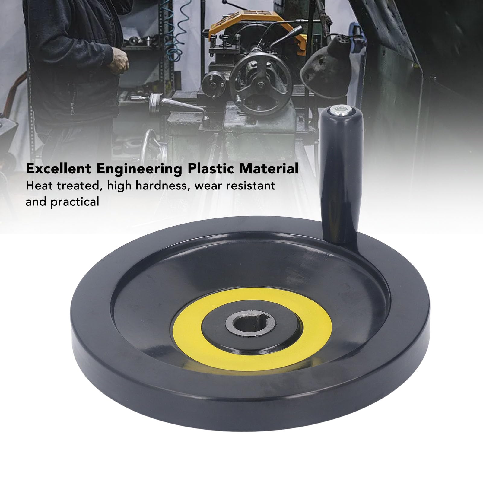 Revolving Handwheel Revolving Handle Hand Wheel 18x200mm Backside Corrugated Hand Crank Handwheel for Lathe Milling Machine Grinder