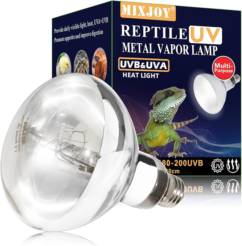 Lâmpada de Aquecimento para Répteis com UVA/UVB e Espectro Completo MIXJOY 160 W