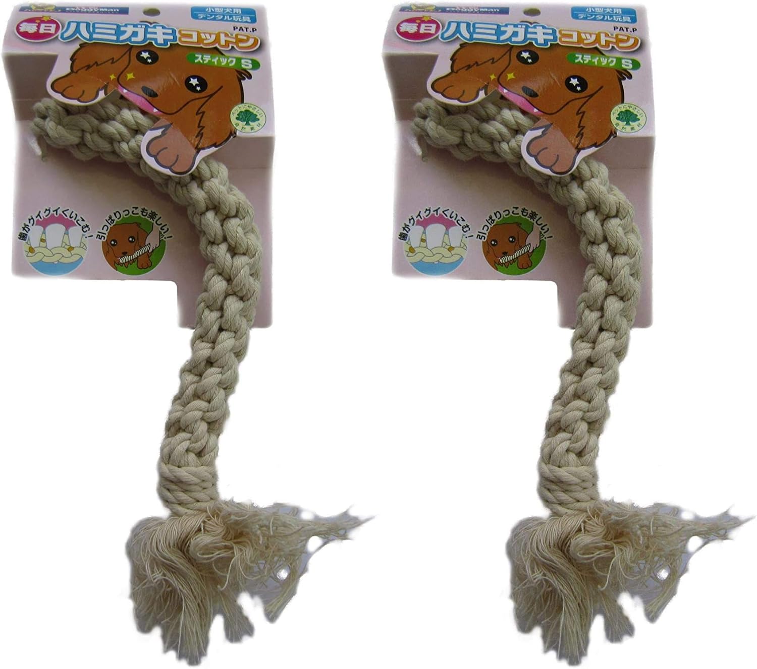 Amazon ドギーマン 犬用おもちゃ 毎日ハミガキコットン スティック S サイズ 2本 ドギーマン 噛むおもちゃ 通販