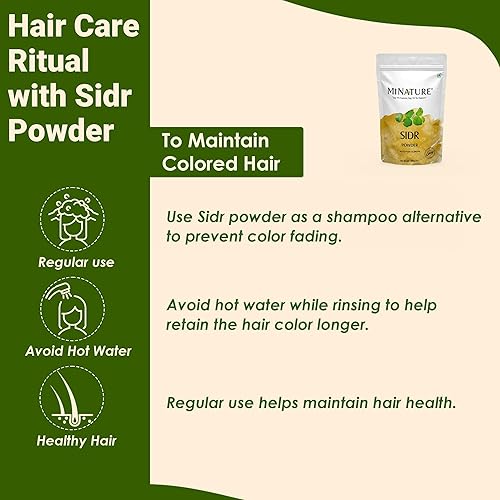 Miniatura 5 de mi nature Sidr Powder, 8.01 oz (8oz, 0.5 lb)  Acondicionador y limpiador natural para el cabello con mucílagos y saponinas para todo tipo de cabello