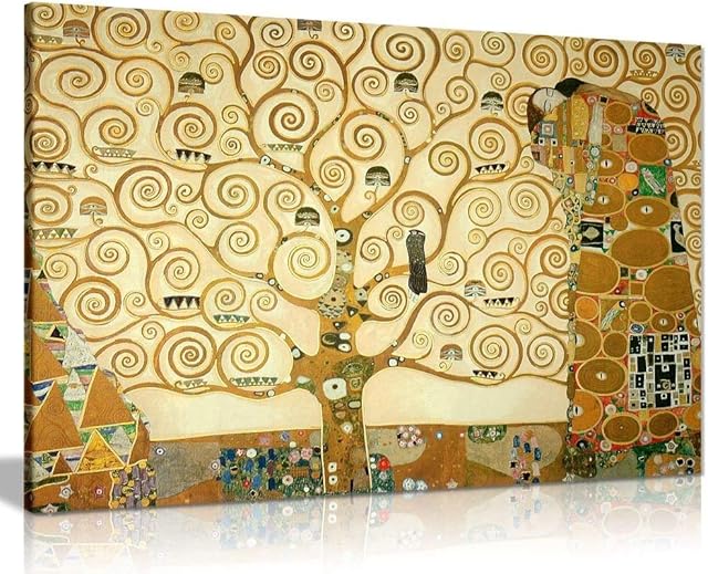 Gustav Klimt The Tree Of Life Canvas Wall Art Picture Print (24X16)