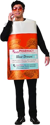 Rasta Imposta Blue Dream - Disfraz de botella de marihuana CBD RX para hombre y mujer, Multicolor, talla única