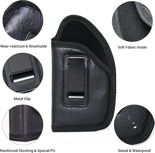 Miniatura 4 de Funda de transporte oculta universal IWB para pistola con linterna láser debajo del barril montada en pistola se adapta a Glock 17192023  Beretta 92