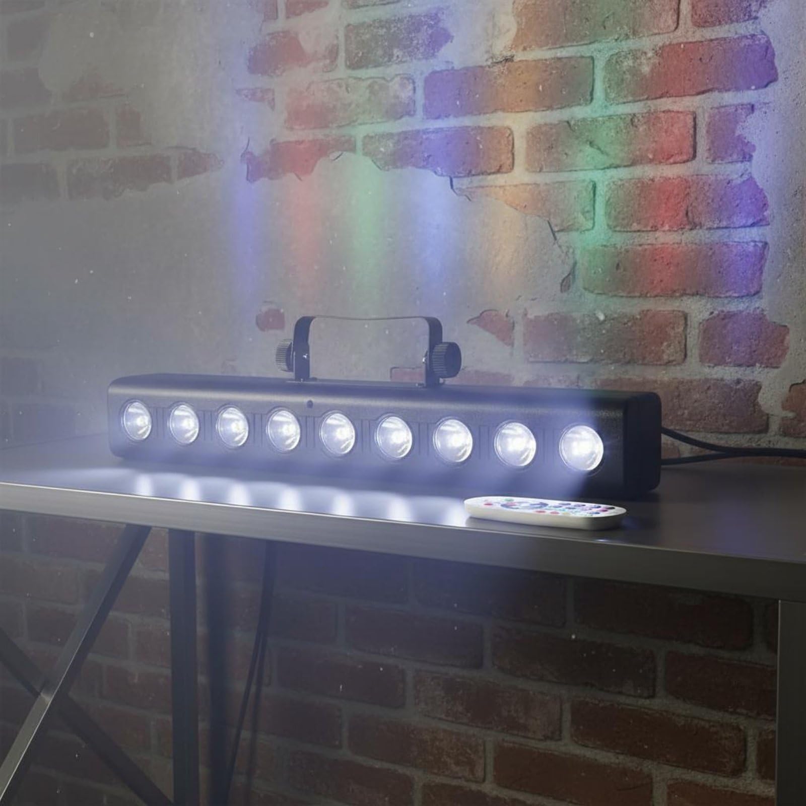 Rgbw Barra Led Dmx512 Faretto Proiettore Luce Palco con Uscita Bianca E Telecomando Struttura 40cm Portatile Adatta per Matrimoni Concerti Spettacoli Dj Set