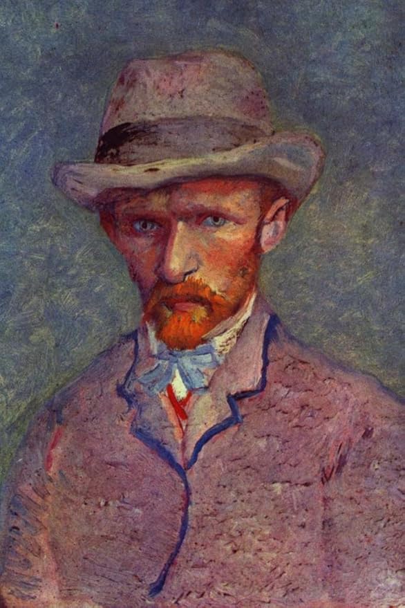 Poster fonderia Vincent Van Gogh autoritratto con Cappello di Feltro Grigio Pittura Stampa