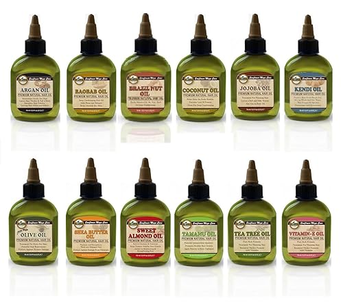 Difeel Colección de aceites esenciales para el cabello natural de primera calidad, juego completo de 12 piezas