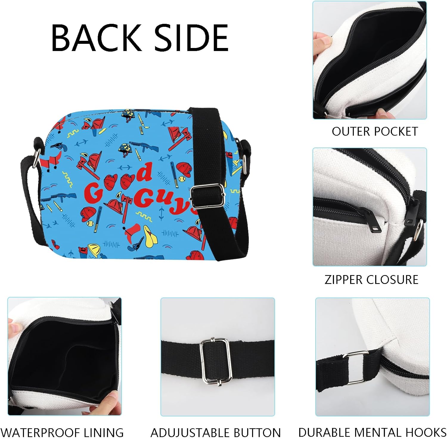 WSNANG Horrible Movie Inspired Gift G G Crossbody Bag Horror Movie Lover Shoulder Bag(G G CB2) - Image 5