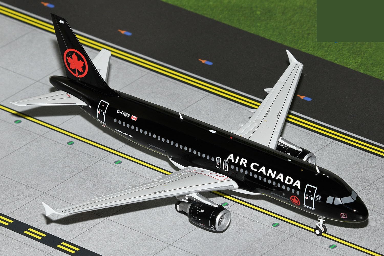 GeminiJets Airbus A320 Commercial Aircraft Air Canada (C-FNVV) Black Gemini 200" Series 1/200 Diecast Model Airplane